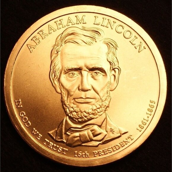 2010 P Abraham Lincoln Presidential One Dollar Coin From U.S. Mint Money Coins - Picture 3 of 7